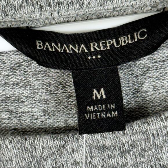 BANANA REPUBLIC Factory Women’s Grey KnitLongSleeve Top Size M Soft Pullover Zip - Picture 9 of 9